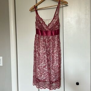 Pink lace dress